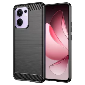   Techsuit - Carbon szilikon tok - Oppo Reno13 F 4G / Reno13 F 5G / Reno13 FS 5G - Fekete