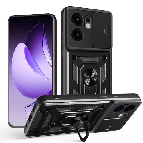 Techsuit - CamShield ütésálló tok - Oppo Reno13 F 4G / Reno13 F 5G / Reno13 FS 5G - Fekete