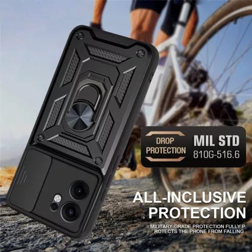 Techsuit - CamShield ütésálló tok - Oppo Reno13 F 4G / Reno13 F 5G / Reno13 FS 5G - Fekete