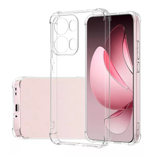 Techsuit - Shockproof Átlátszó Ütésálló Szilikon tok - Oppo Reno13 Pro - Átlátszó