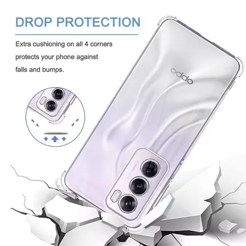 Techsuit - Shockproof Átlátszó Ütésálló Szilikon tok - Oppo Reno13 Pro - Átlátszó
