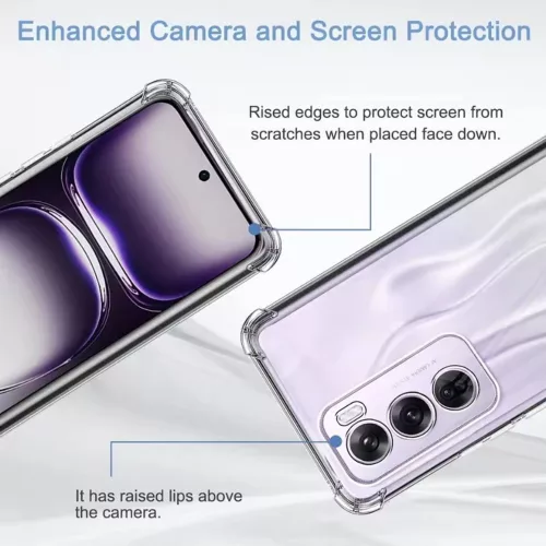 Techsuit - Shockproof Átlátszó Ütésálló Szilikon tok - Oppo Reno13 Pro - Átlátszó