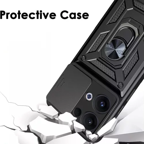 Techsuit - CamShield ütésálló tok - Oppo Reno13 - Fekete