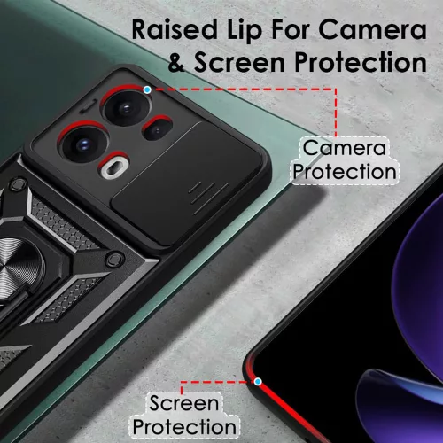 Techsuit - CamShield ütésálló tok - Oppo Reno13 Pro - Fekete