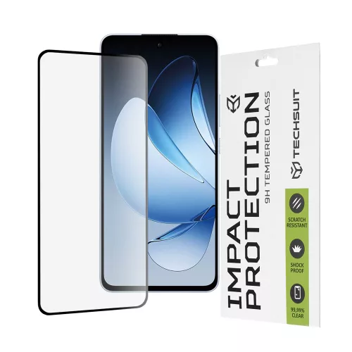 Techsuit - 111D Full Cover / Full Glue üvegfólia - Oppo Reno13 - Fekete széllel