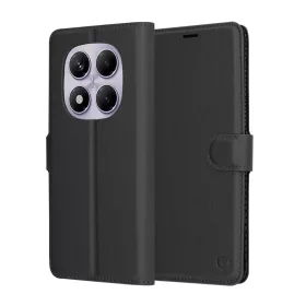   Techsuit - Leather Folio kinyitható tok - Xiaomi Redmi Note 14 Pro 4G - Fekete