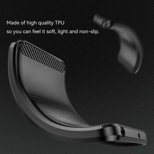 Techsuit - Carbon szilikon tok - Xiaomi Redmi Note 14 Pro 4G - Kék