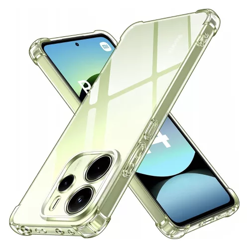 Techsuit - Shockproof Átlátszó Ütésálló Szilikon tok - Xiaomi Redmi Note 14 4G (Regional) - Átlátszó