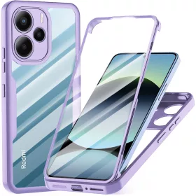   Techsuit - ColorVerse 360 tok kijelzővédővel - Xiaomi Redmi Note 14 4G (Regional) - Lila