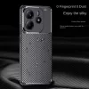 Techsuit - CarbonFiber szilikon tok - Xiaomi Redmi Note 14 4G (Regional) - Fekete
