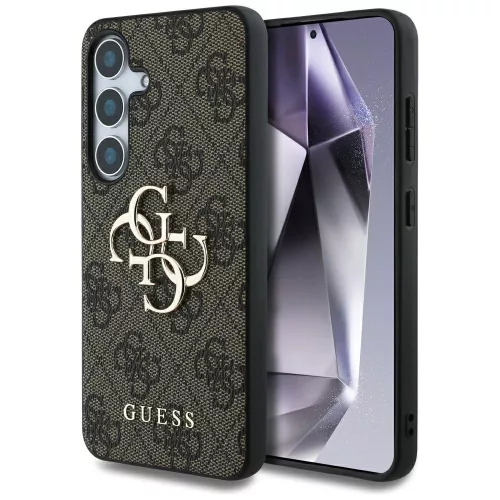Guess - Keménytok 4G Nagy Fém Logó (GUHCS25S4GMGBR) - Samsung Galaxy S25 - Barna