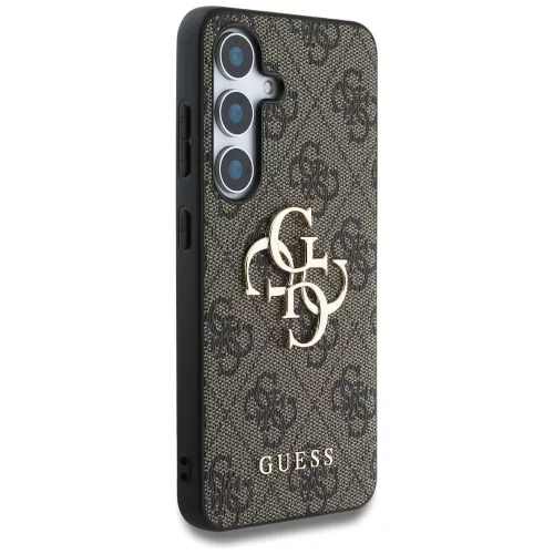 Guess - Keménytok 4G Nagy Fém Logó (GUHCS25S4GMGBR) - Samsung Galaxy S25 - Barna