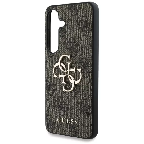 Guess - Keménytok 4G Nagy Fém Logó (GUHCS25S4GMGBR) - Samsung Galaxy S25 - Barna