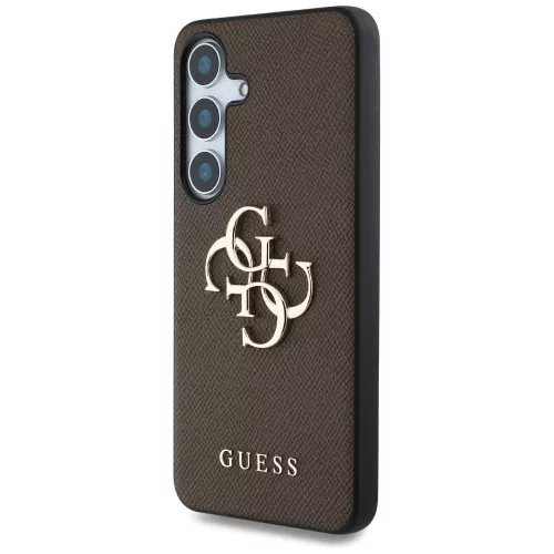 Guess - Hardcase 4G Grained Big and Classic Logo (GUHCS25SPGT4MBW) - Samsung Galaxy S25 - Brown