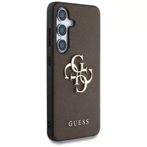 Guess - Hardcase 4G Grained Big and Classic Logo (GUHCS25SPGT4MBW) - Samsung Galaxy S25 - Brown