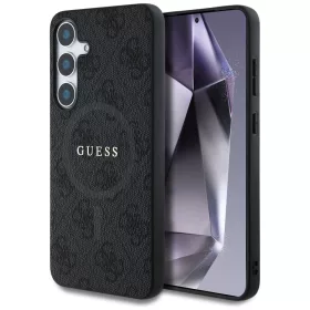   Guess - 4G Gyűrű Klasszikus Logó MagSafe (GUHMS25MG4GFRK) - Samsung Galaxy S25 Plus - Fekete