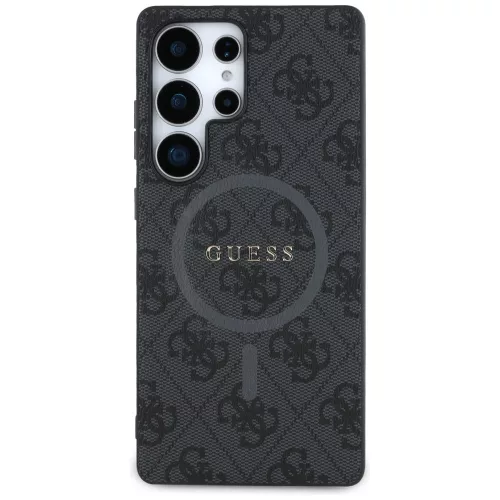 Guess - 4G Gyűrű Klasszikus Logó MagSafe (GUHMS25LG4GFRK) - Samsung Galaxy S25 Ultra - Fekete