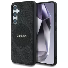   Guess - 4G Circle Classic Logo MagSafe (GUHMS25SP4PGRSGK) - Samsung Galaxy S25 - Black