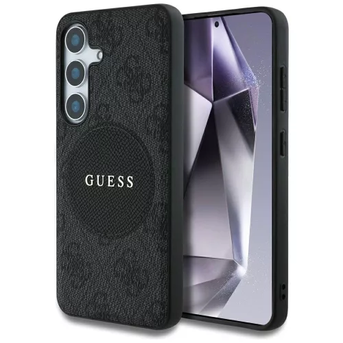 Guess - 4G Circle Classic Logo MagSafe (GUHMS25SP4PGRSGK) - Samsung Galaxy S25 - Black
