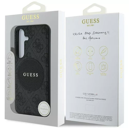 Guess - 4G Circle Classic Logo MagSafe (GUHMS25SP4PGRSGK) - Samsung Galaxy S25 - Black