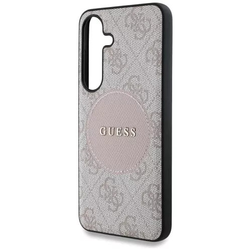 Guess - 4G Kör Klasszikus Logó MagSafe (GUHMS25MP4PGRSGP) - Samsung Galaxy S25 Plus - Rózsaszín
