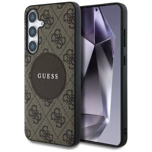 Guess - 4G Kör Klasszikus Logó MagSafe (GUHMS25MP4PGRSGW) - Samsung Galaxy S25 Plus - Barna