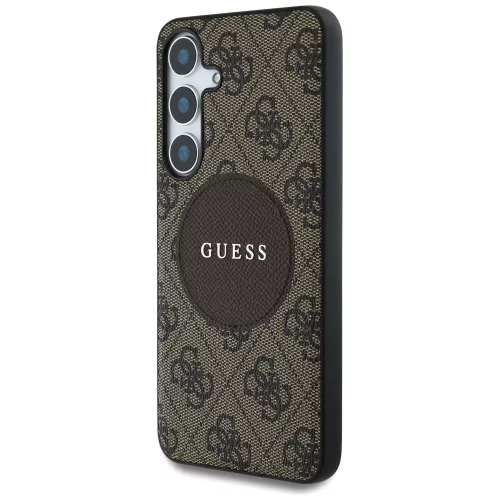 Guess - 4G Circle Classic Logo MagSafe (GUHMS25MP4PGRSGW) - Samsung Galaxy S25 Plus - Brown