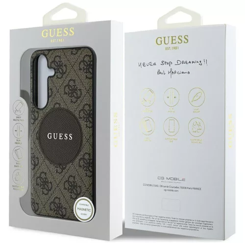 Guess - 4G Circle Classic Logo MagSafe (GUHMS25MP4PGRSGW) - Samsung Galaxy S25 Plus - Brown