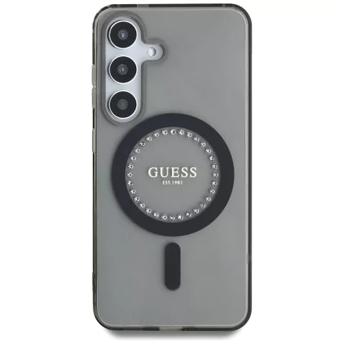 Guess - IML Rhinestones MagSafe (GUHMS25SPFTDTEK) - Samsung Galaxy S25 - Black