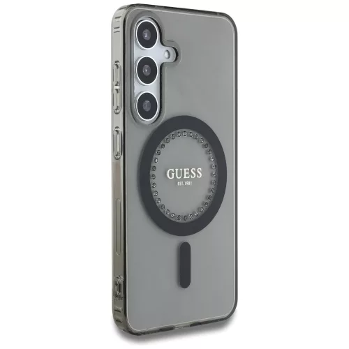 Guess - IML Rhinestones MagSafe (GUHMS25SPFTDTEK) - Samsung Galaxy S25 - Black