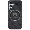 Guess - IML Metal Glitter 4G Circle Triangle MagSafe (GUHMS25SHG4PRTGK) - Samsung Galaxy S25 - Black