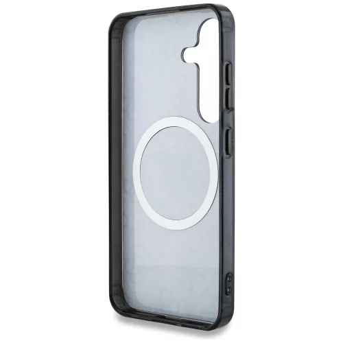 Guess - IML Metal Glitter 4G Circle Triangle MagSafe (GUHMS25SHG4PRTGK) - Samsung Galaxy S25 - Black