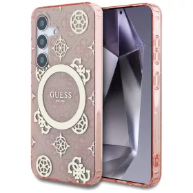  Guess - IML Bazsarózsa 4G Háttéren MagSafe (GUHMS25SH4PYEEP) - Samsung Galaxy S25 - Rózsaszín