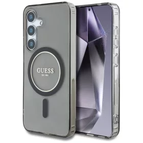   Guess - IML Csillámos Kör MagSafe (GUHMS25SHFGEREK) - Samsung Galaxy S25 - Fekete