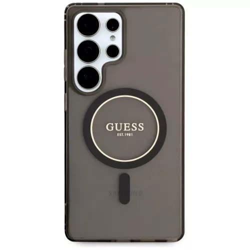 Guess - IML Csillámos Kör MagSafe (GUHMS25LHFGEREK) - Samsung Galaxy S25 Ultra - Fekete