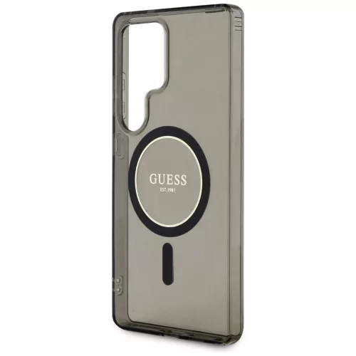 Guess - IML Glitter Circle MagSafe (GUHMS25LHFGEREK) - Samsung Galaxy S25 Ultra - Black