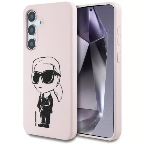 Karl Lagerfeld - Silicone Graffiti MagSafe (KLHMS25SPNYKGRTP) - Samsung Galaxy S25 - Ikonik Pink
