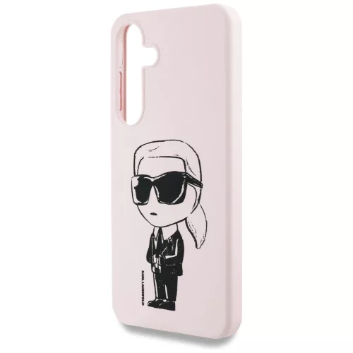 Karl Lagerfeld - Silicone Graffiti MagSafe (KLHMS25SPNYKGRTP) - Samsung Galaxy S25 - Ikonik Pink