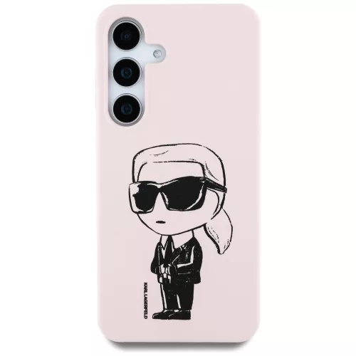 Karl Lagerfeld - Silicone Graffiti MagSafe (KLHMS25SPNYKGRTP) - Samsung Galaxy S25 - Ikonik Pink