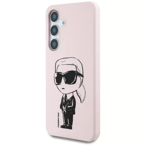 Karl Lagerfeld - Silicone Graffiti MagSafe (KLHMS25SPNYKGRTP) - Samsung Galaxy S25 - Ikonik Pink