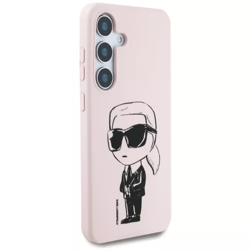 Karl Lagerfeld - Silicone Graffiti MagSafe (KLHMS25SPNYKGRTP) - Samsung Galaxy S25 - Ikonik Pink