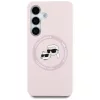 Karl Lagerfeld - Silicone Double Heads MagSafe (KLHMS25SSKCHTCP) - Samsung Galaxy S25 - Pink