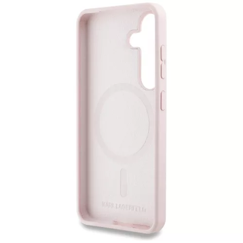Karl Lagerfeld - Silicone Double Heads MagSafe (KLHMS25SSKCHTCP) - Samsung Galaxy S25 - Pink
