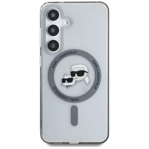 Karl Lagerfeld - IML MagSafe (KLHMS25SHLSKCK) - Samsung Galaxy S25 - Metal Karl&Choupette Heads