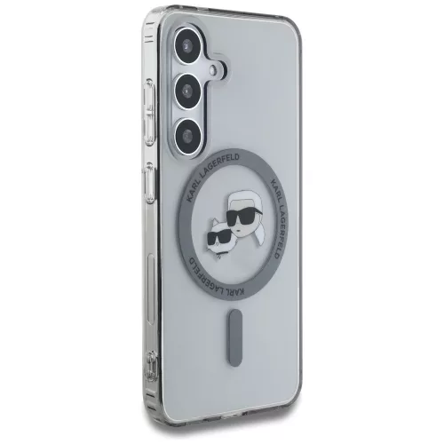 Karl Lagerfeld - IML MagSafe (KLHMS25SHLSKCK) - Samsung Galaxy S25 - Metal Karl&Choupette Heads