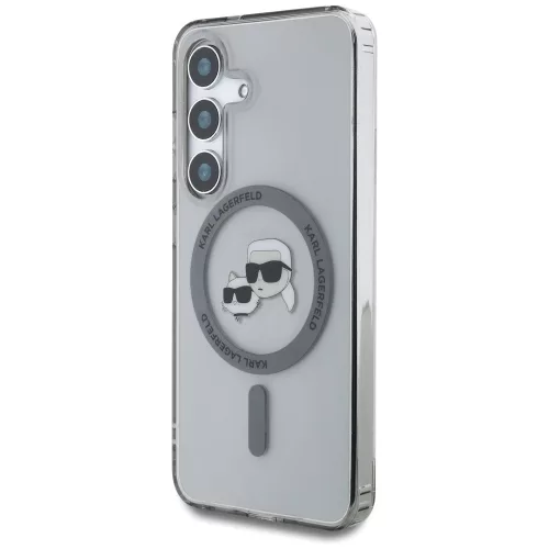 Karl Lagerfeld - IML MagSafe (KLHMS25SHLSKCK) - Samsung Galaxy S25 - Metal Karl&Choupette Heads