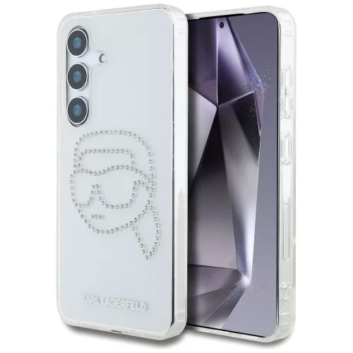 Karl Lagerfeld - IML Rhinestones (KLHCS25SHKHDCELT) - Samsung Galaxy S25 - Transparent Karl Head