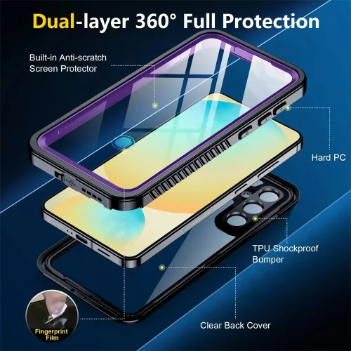 ShellBox - Waterproof IP68 Case - Samsung Galaxy S25 Plus - Black