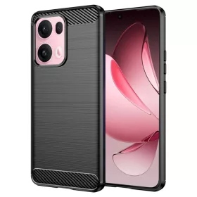 Techsuit - Carbon szilikon tok - Oppo Reno13 Pro - Fekete