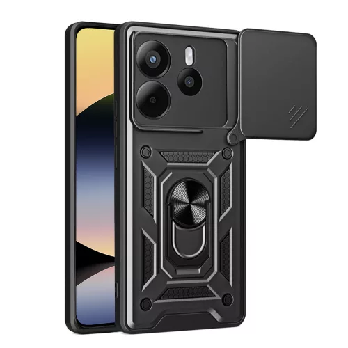Techsuit - CamShield ütésálló tok - Xiaomi Redmi Note 14 4G (Regional) - Fekete